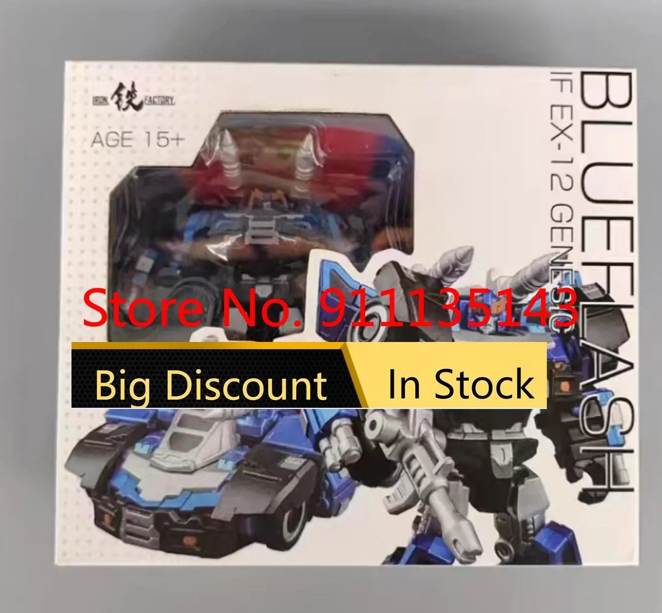 

Iron Factory EX-12 Genesis Blueflash Blue Flash IF 3rd Party Transformation Toys Anime Action Figure Toy Deformed Model Robot