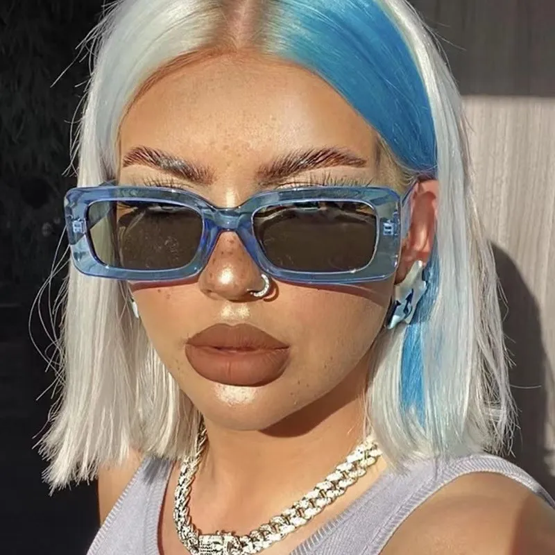 

Очки солнцезащитные женские прямоугольные, брендовые дизайнерские овальные солнечные очки в винтажном стиле, с антибликовым покрытием, UV400