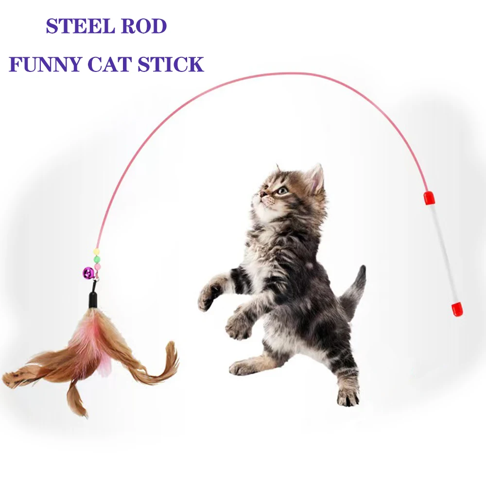 

Cat Supplies Cat Accessories Cat Toys Pet Interactive Toys Funny Cat Bells Wire Bells Feather Sticks Tease Sticks Funny Cat Toys