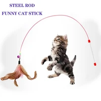 cat supplies cat accessories cat toys pet interactive toys funny cat bells wire bells feather sticks tease sticks funny cat toys