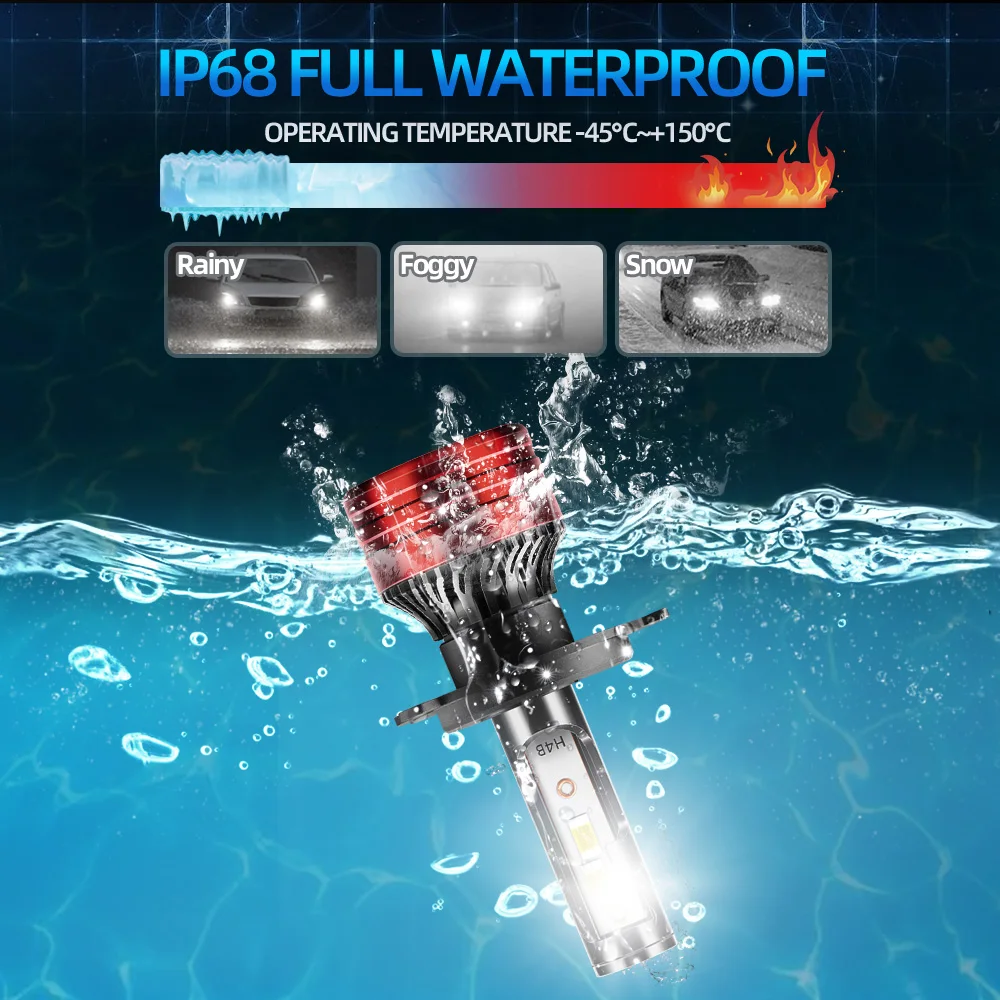 Лампы для автомобильных фар TEENRAM комбинированные высокий и низкий свет H4 6000K