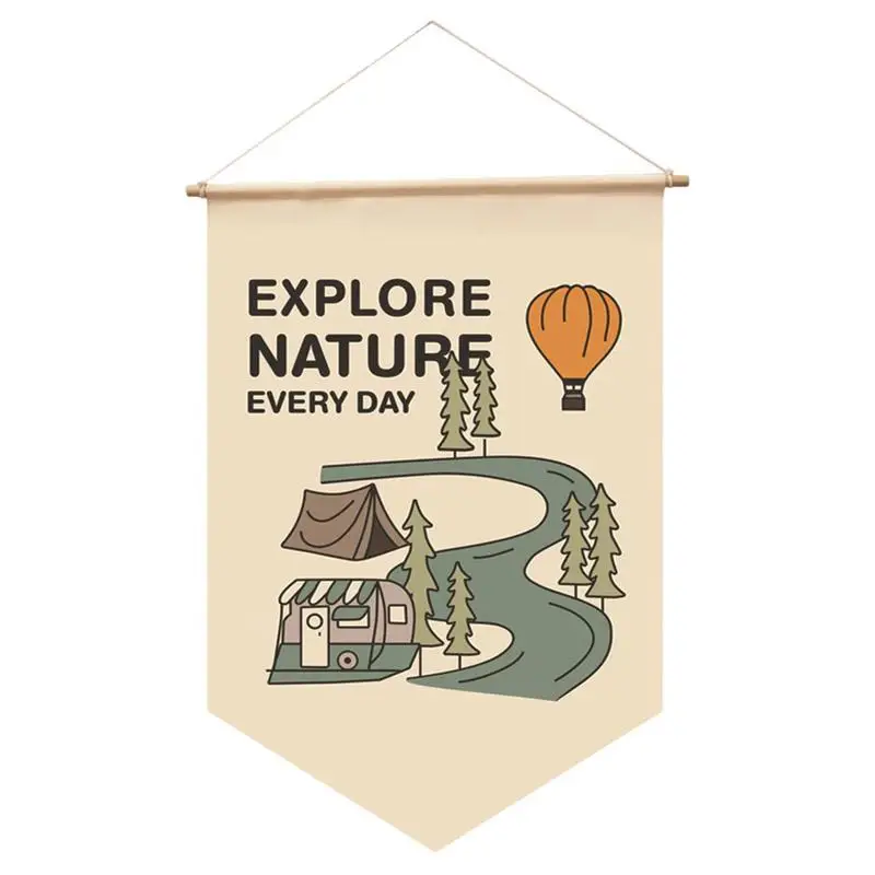 

Camping Garden Nature Yard Camp Flag Hanging Flags Decor Bring Happy Atmosphere For Lawn Garden Yard Deck Porch