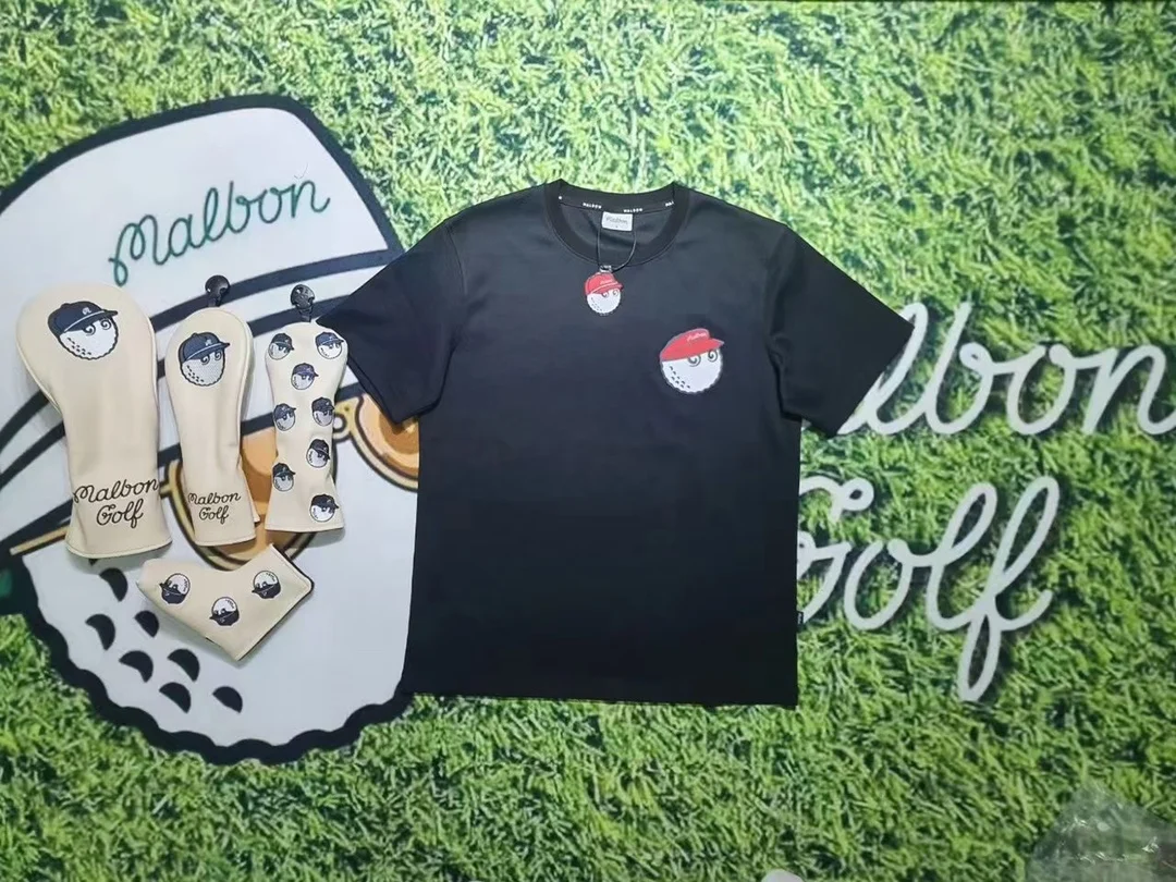 

Malbon Golf Short-sleeve Summer T-shirt Cute Men's and Women's Couple Shirt Simple Cotton Round Neck Top Clothing