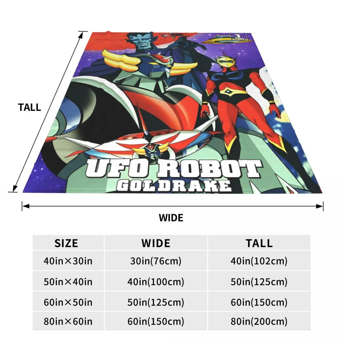 Флисовые одеяла Mazinger Z UFO Robot grenрядом Мультяшные аниме для дивана уличное теплое