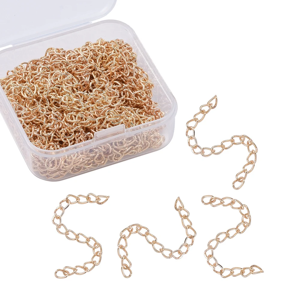 

Iron Chain Extender, Curb Chains, Nickel Free, Light Gold, 70mm, 100strands/box