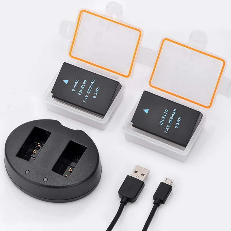 

EN-EL20 battery charger set BMPCC camera battery Suitable Nikon J1J2J3S1 camera
