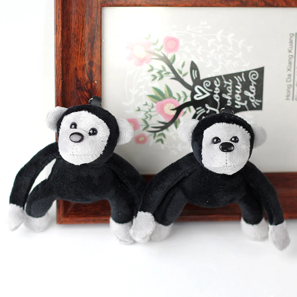 

2 Pcs Orangutan Keychain Plush Gorilla Stuffed Animal Backpack Pendant Mini Animals Toy Monkey Toys Bag Keychains Decor