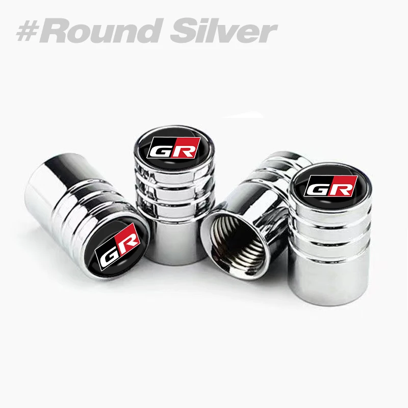 Металлический автомобильный значок, колпачки для клапанов колес, крышка для украшения шин, аксессуары для Toyota GR Sport Gazoo Racing Yaris Corolla Hilux