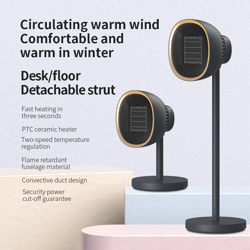 

220V 1500W Height Adjustable Heater Vertical Household Electric Heater PTC Ceramic Heater EU Plug