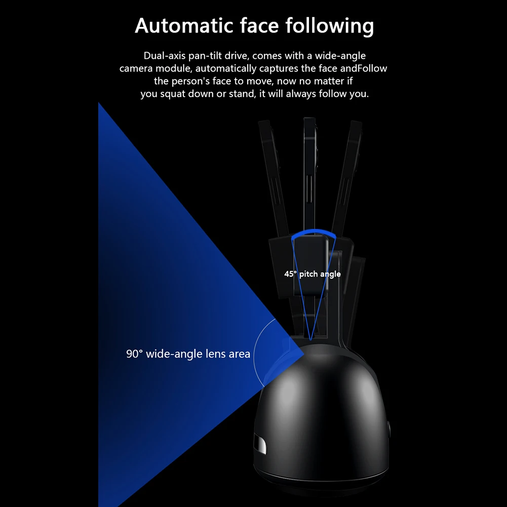 Auto Face Tracking Gimbal Phone Rotary Shooting Video Record Stabilizer Live Smart AI Follow-Up Photo Vlog Record Accessories