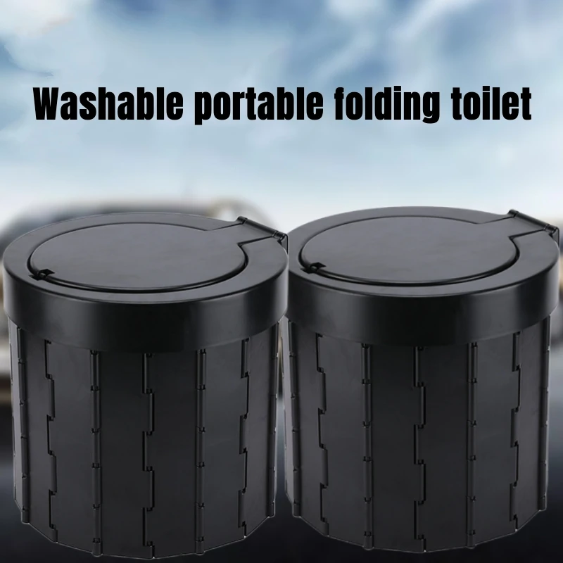 

Muti-functional Portable Toilet Seat Folding Commode for Camping Hiking Outdoor Accessories Car Trash Can