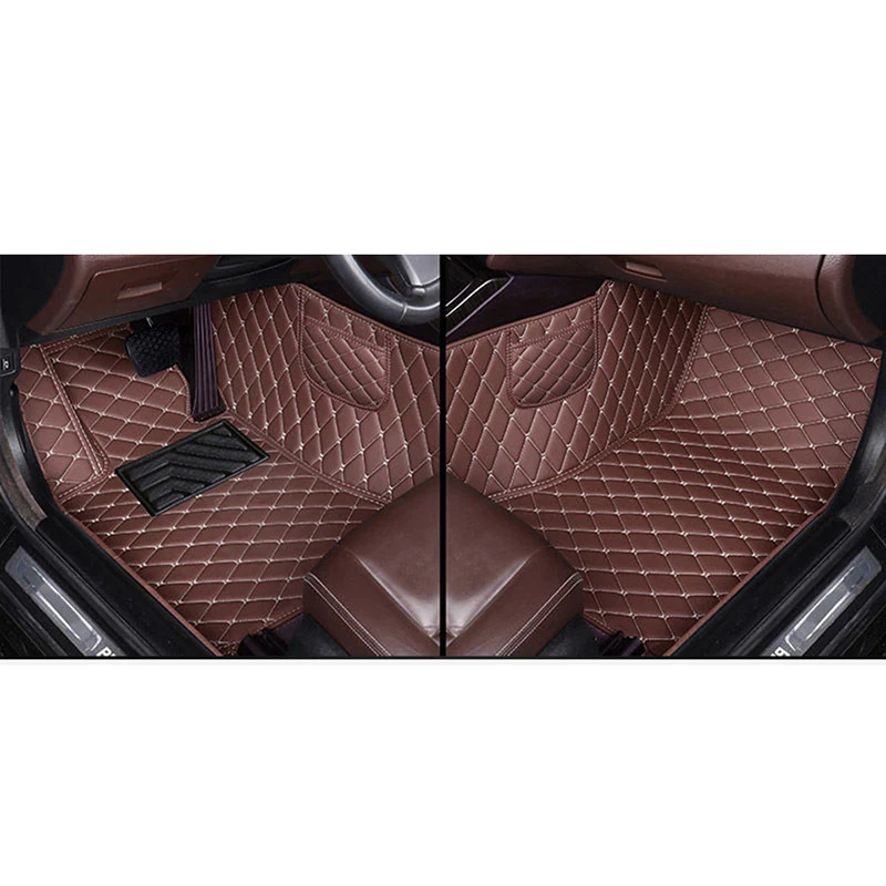 

YUCKJU Custom Front Row Leather Car Mats for Nissan All Models Qashqai X-trail Tiida Primera Pathfinder Auto Styling Accessories