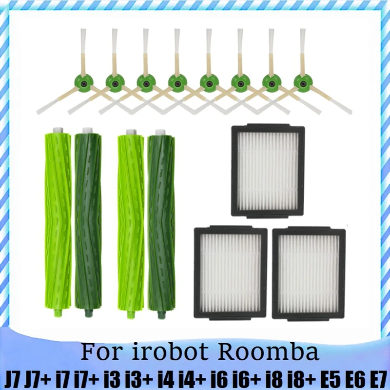 

Комплект аксессуаров для Irobot Roomba J7 J7 + I7 I7 + I3 I3 + I4 I4 + I6 I6 + I8 I8 + E5 E6 E7, основная боковая щетка, фильтр НЕРА