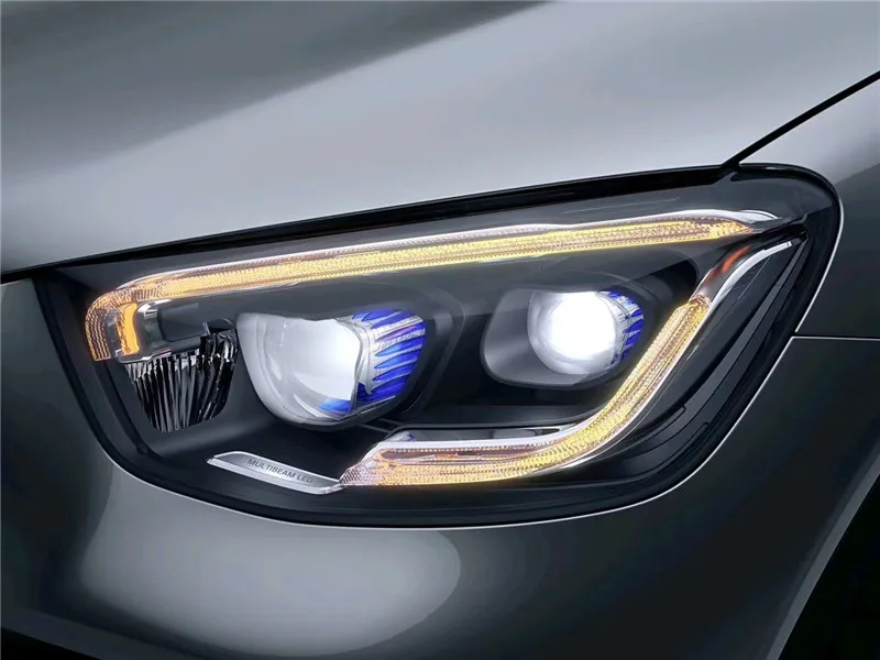 

Автомобильный Стайлинг GLC W253 GLC200 GLC260 GLC300, передняя фара для Mercedes Benz, передсветильник фара W253 2016 ~ 2022y, светодиодные дневные ходовые огни, автомобильные аксессуары, 2 шт.