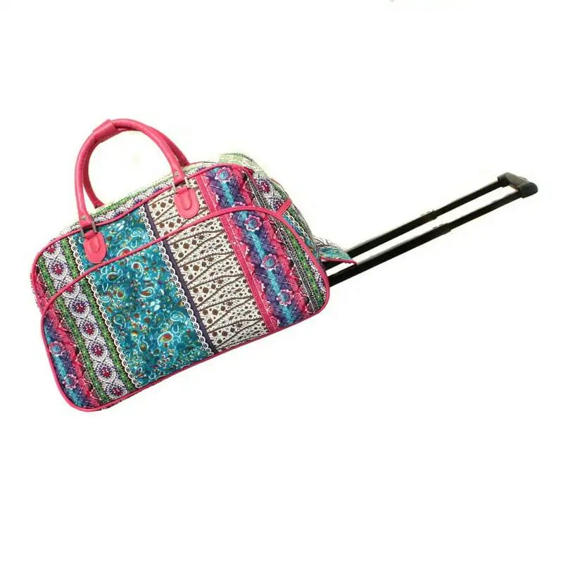 

Prints 21-Inch Carry-On Rolling Duffel Bag - Bohemian