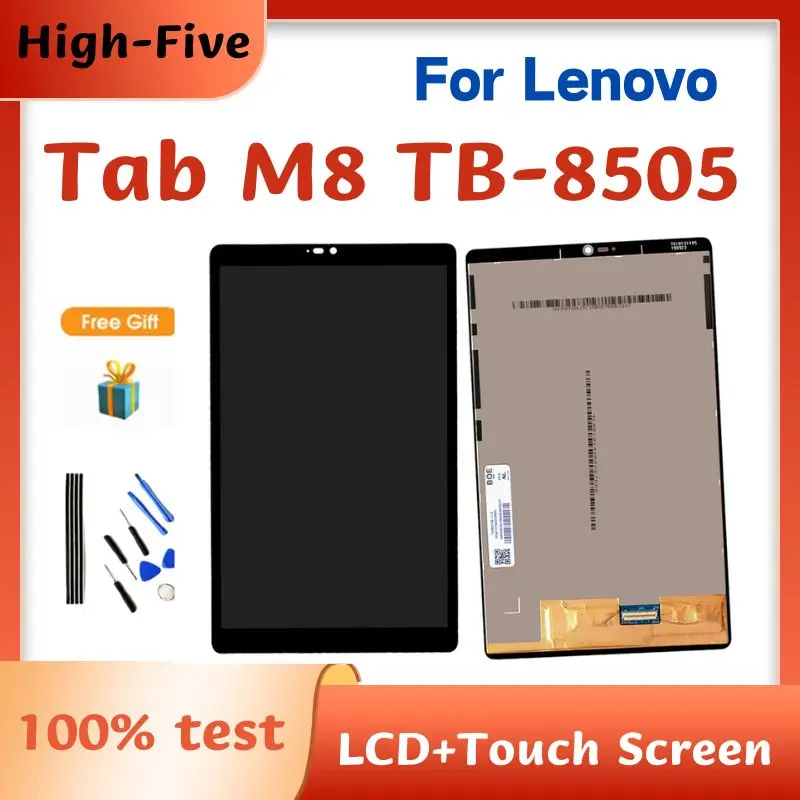 

Оригинальный ЖК-дисплей 8 дюймов для Lenovo Tab M8 8505, цифровой преобразователь сенсорного экрана в сборе для 8505 TB-85054X, детали для замены