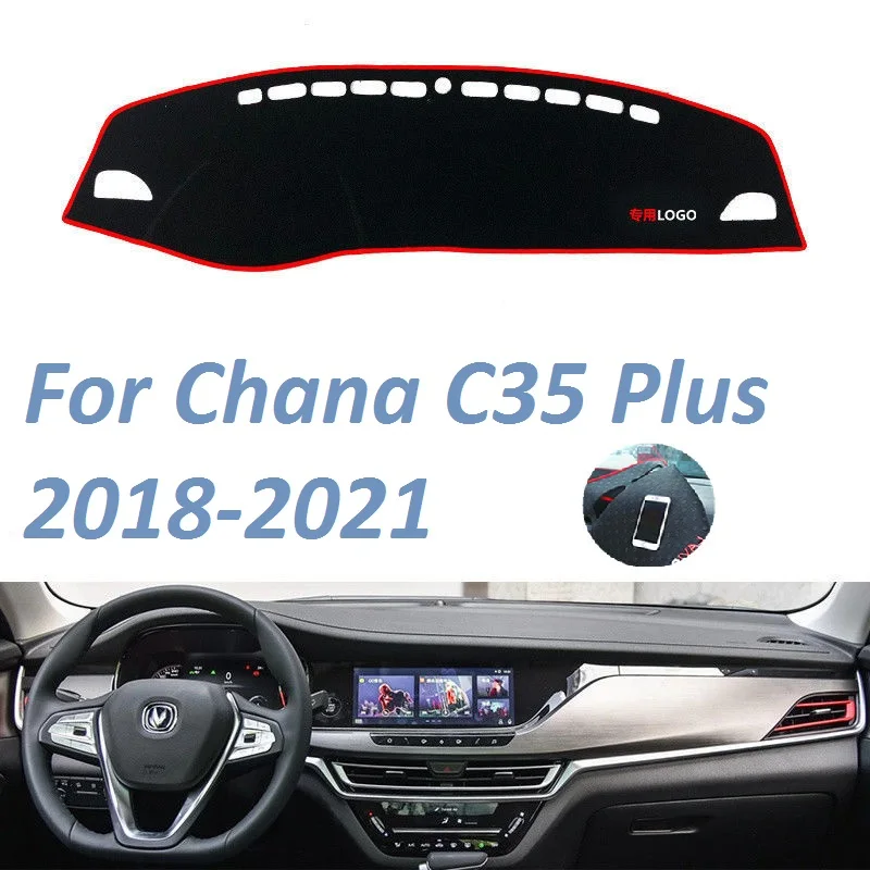 

For Chana CS35 Plus 2018 2019 2020 2021 Left Right Hand Drive Non Slip Dashboard Cover Mat Sunshade Carpet Car Accessories