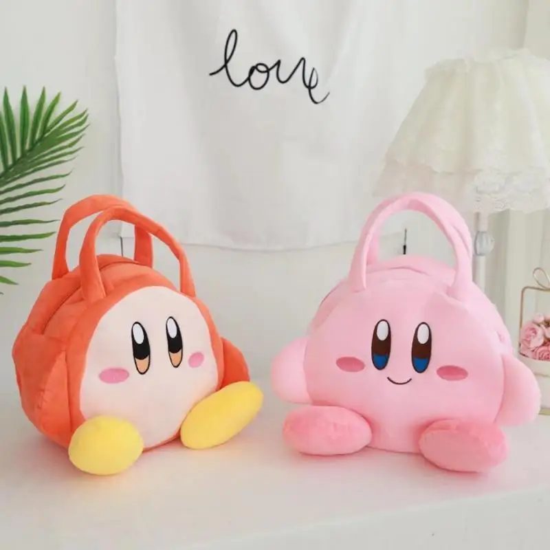 

Kawaii Kirby Bag 30Cm Pink Star Handbag Plush Takara Tomy Soft Stuffed Plush Toys Waddle Dee Adventure Game Gifts for Childrens