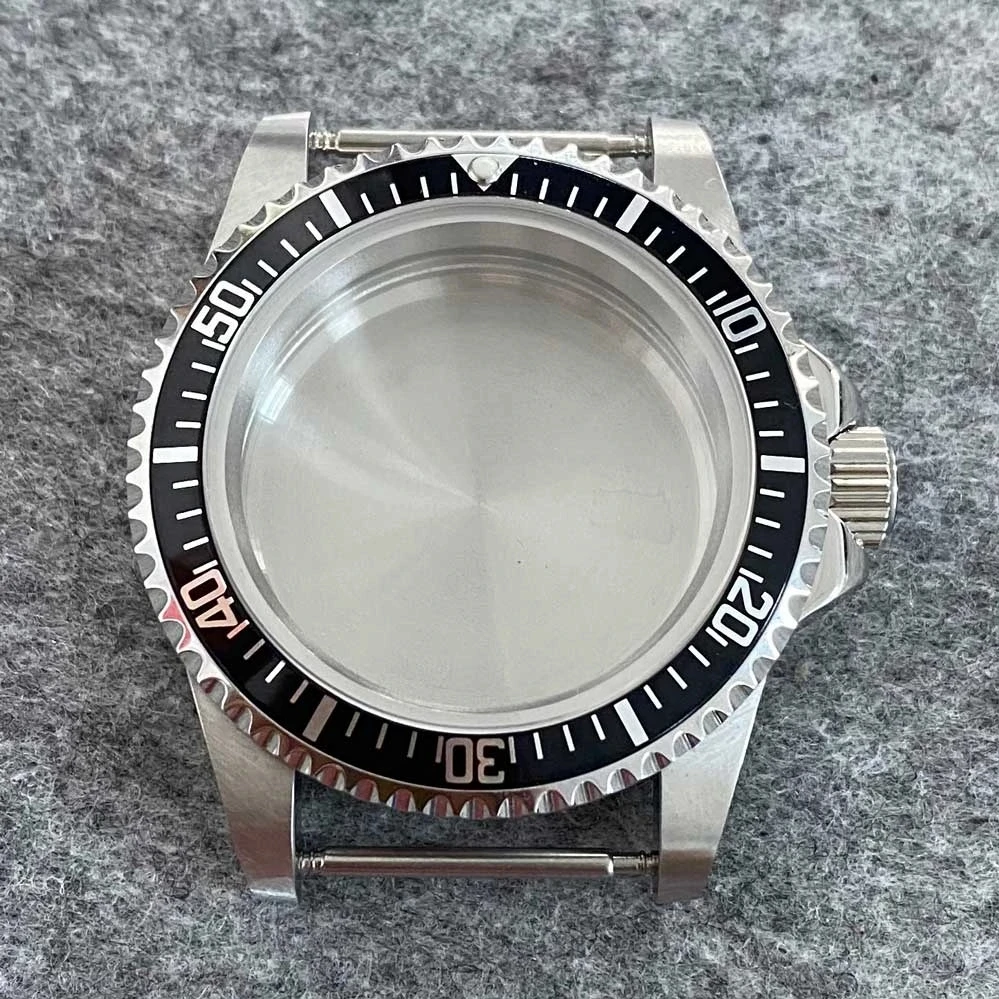 

39.5mm Retro Stainless Steel Watch Case Flat Mirror Sapphire Glass Watch Accessories Suitable for NH35/NH36 Movement 120 Click 4