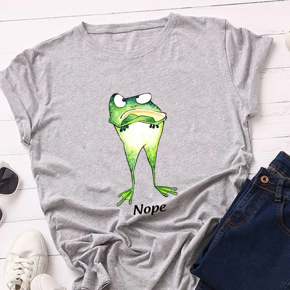 

Ladies/Girls Funny T-Shirt Cool Frog T-Shirt Summer Fashion Shirt Gothic Aesthetic Clothes Harajuku Graphic T Shirts