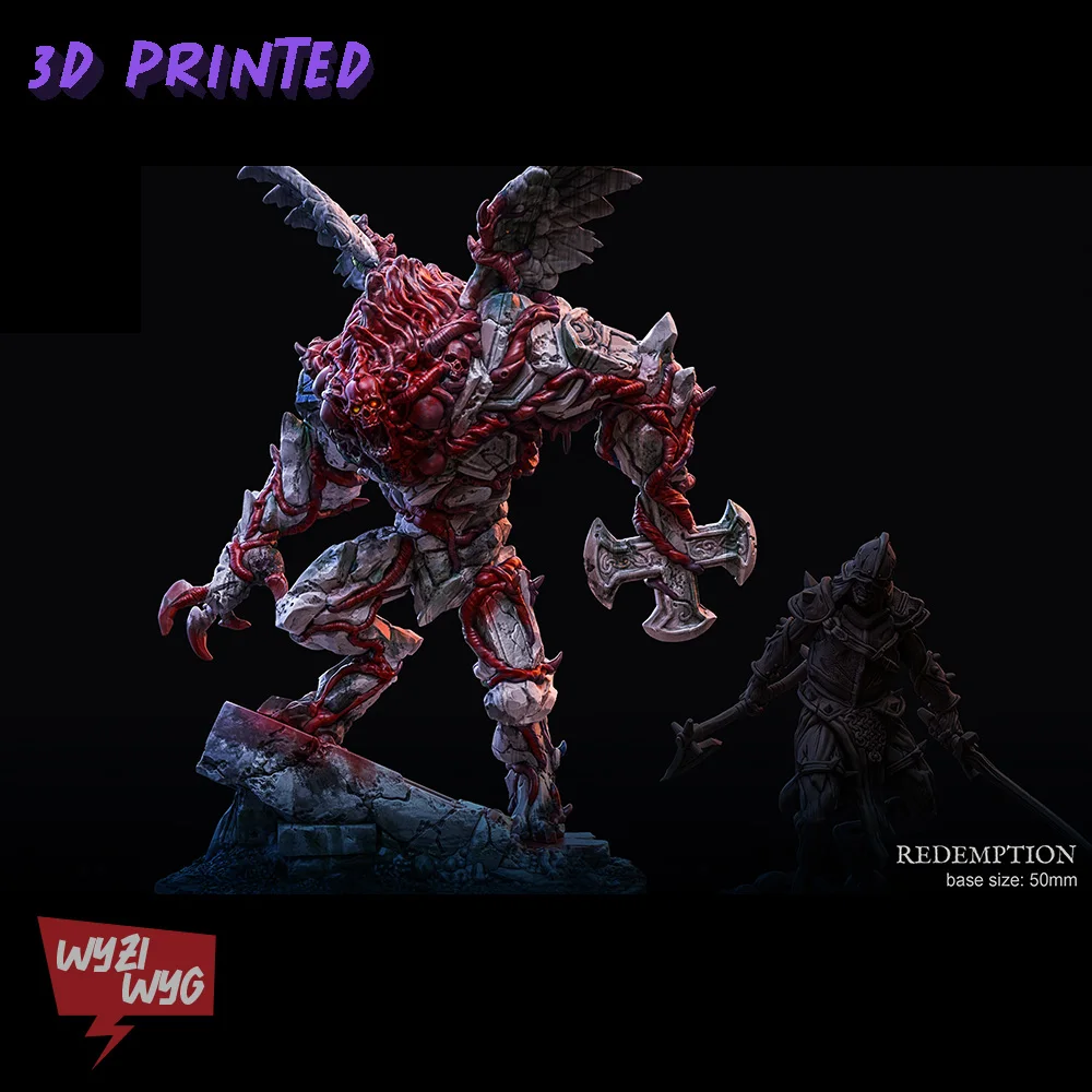 

Redemption Deamon Miniature, Deamon Figure, Darck Sorcerer, Wizard, HD 3D Printed Model, Pathfinder, Tabletop, Wargame, DnD, RPG