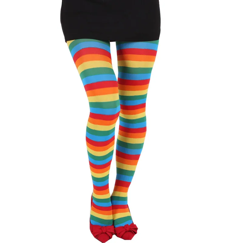 Hot Selling Women's Jumpsuit, Holiday Ball Dress Up Pants, Christmas Socks, Red and Black Striped Jumpsuit Tights Women