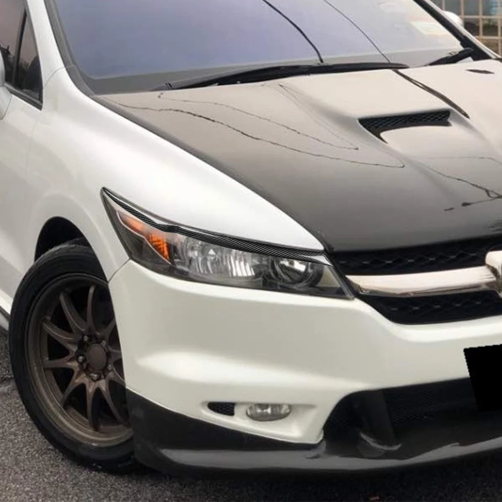 Автомобильные передние фары для Honda Stream 2006 2007 2008 Real Carbon Fiber