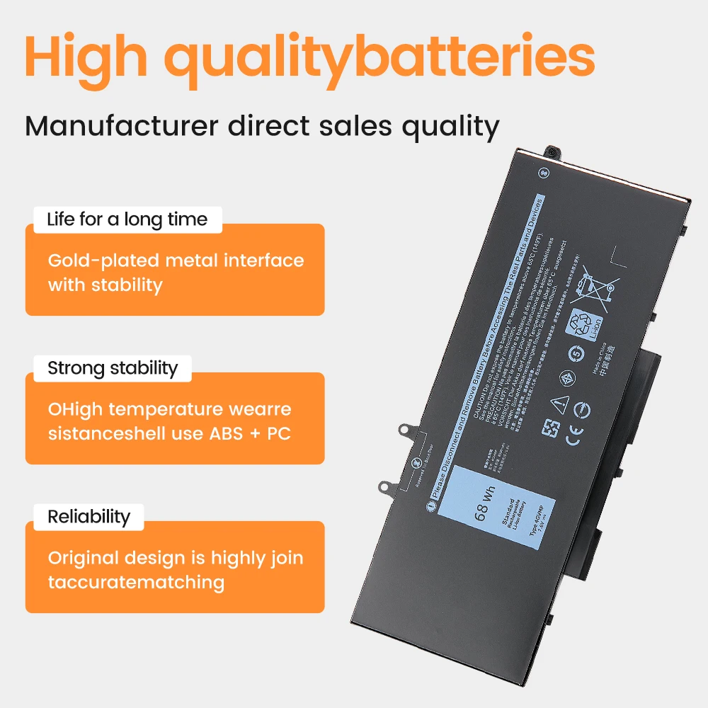 Новый аккумулятор для ноутбука 4GVMP Dell Latitude 5400 5500 5410 Precision 3540 3550 Inspiron 7590 7591 7791 2 в 1 P84F