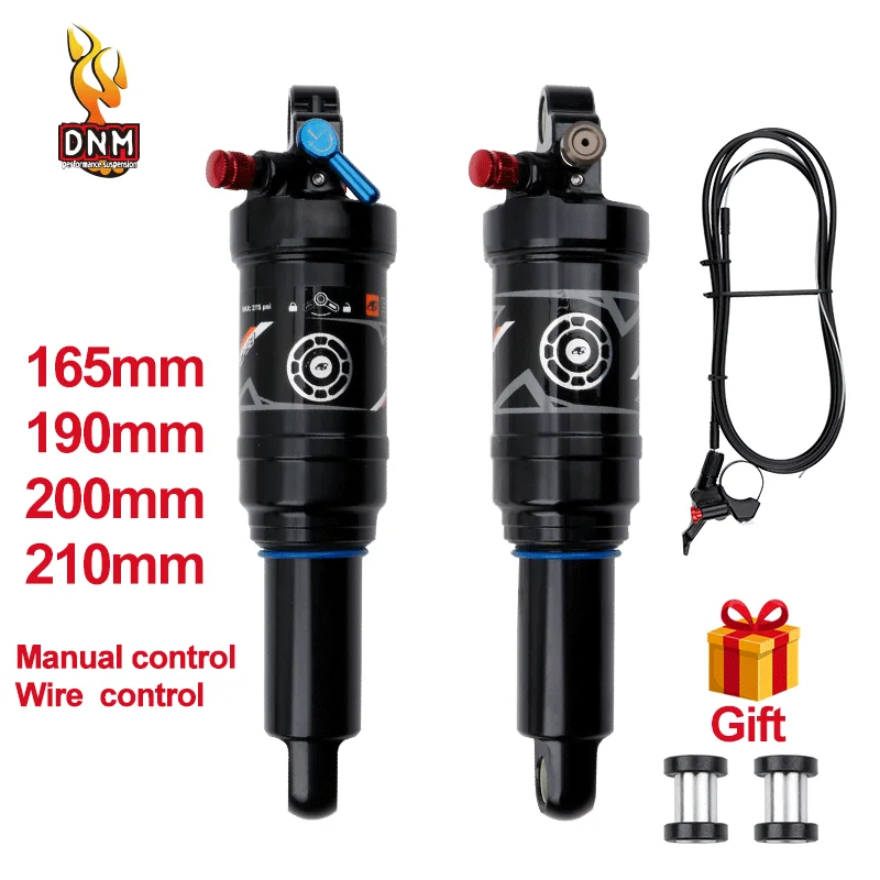 

DNM AO38RC soft tail Mtb rear air shock absorber wire control lockable rebound 165 190/200mm bicycle universal Shockproof parts