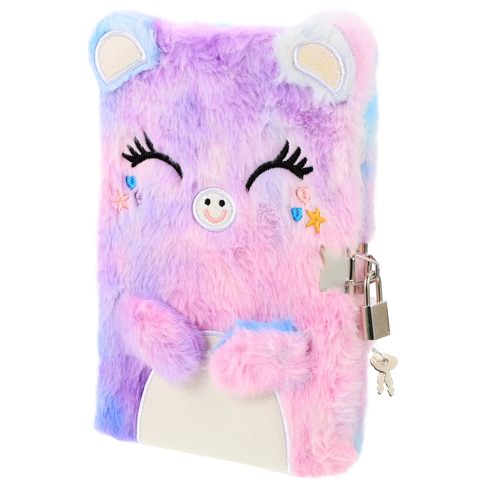 

Kids Gift Periodicals Adorable Kids Diary Pocket Book Note Lovely Girl Plush Diary Purple Metal Stationery Plush Student