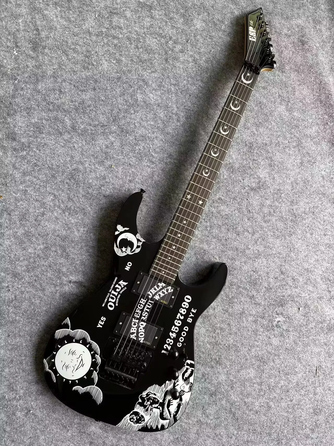 

Высококачественная электрогитара с цоколем ESP Custom Shop, белая электрогитара