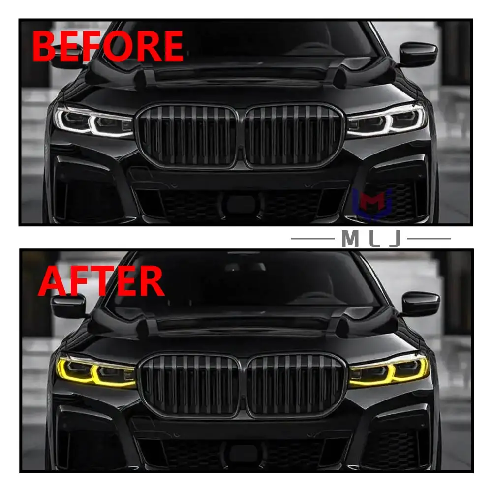 Для BMW 7 серии G11 G12 LCI 2021-2022: Желтая светодиодная плата (чип) источника света DRL Angel Eye для фар, номера деталей 63119498409, 63119498410 (art.: 3920dbd855a58) - 3920dbd855a58