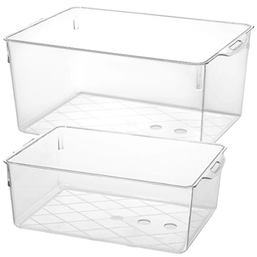 

2pcs Transparent Organizing Box Book Storage Case Storage Case Book Holder