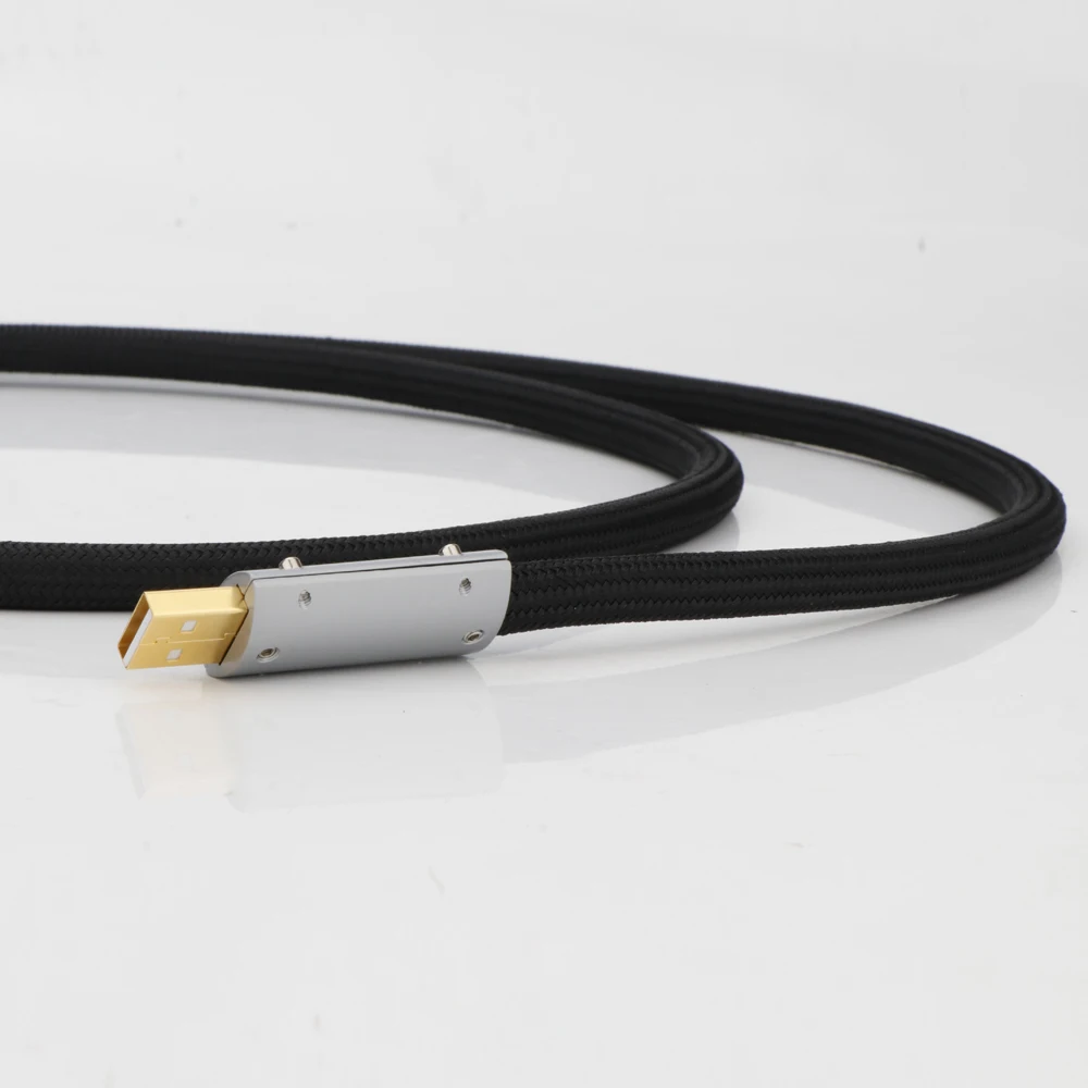 Монозаудио высокое качество стерлинговое серебро USB-аудиокабель аудиофильский