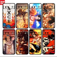 hot anime one piece ace shockproof cover for google pixel 7 6 pro 6a 5 5a 4 4a xl 5g black phone case shell soft fundas coque