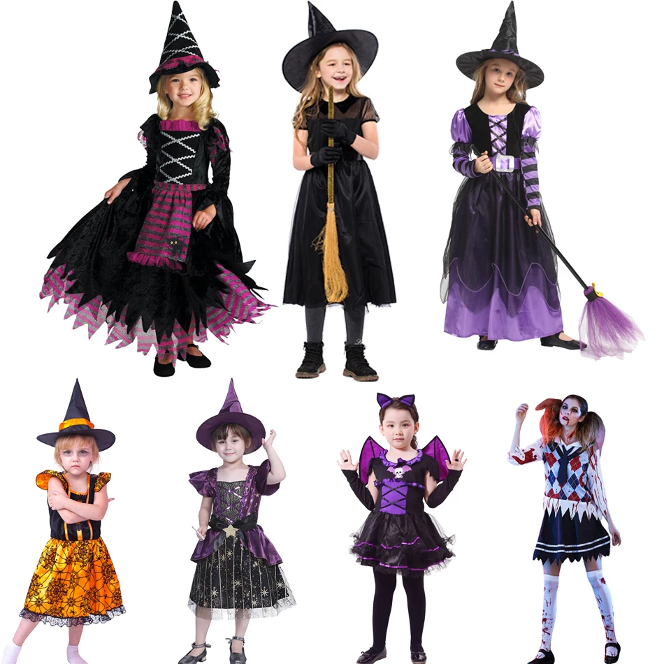 Vestido de princesa de Halloween para niñas y niños, traje de fiesta de carnaval, fiesta de graduación, vampiro