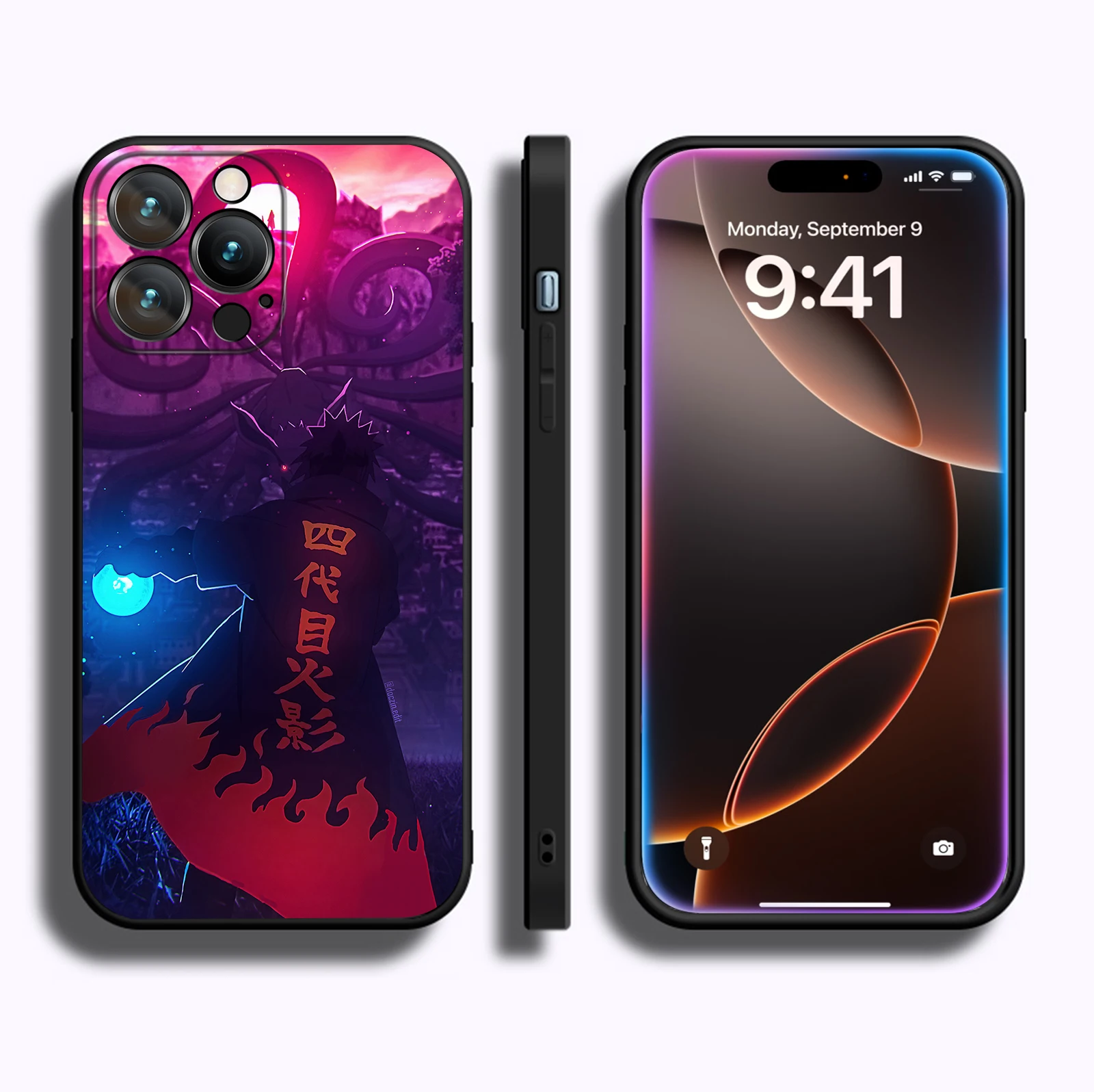 MINISO для iPhone 16 Pro Max аниме чехол 4-й Hokage Namikaze Minato мягкий телефона 15 14 13 12 11 Plus