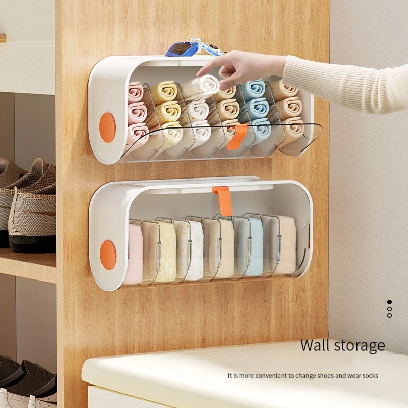 

Underwear Box Wall Hanging Storage Box Underwear Storage Box Transparent Underwear Storage Box Wall Hanging Socks Storage Box