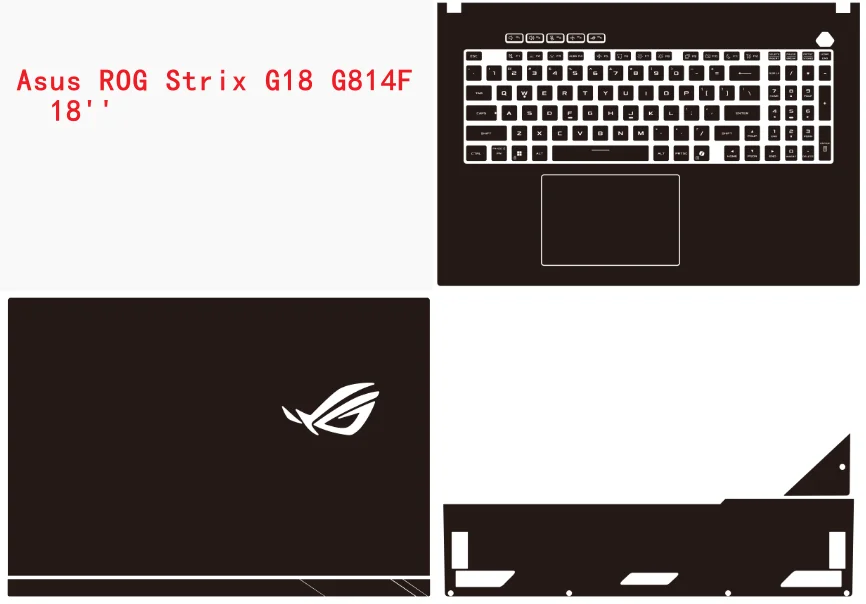 Фото Виниловая наклейка для ноутбука ASUS ROG Zephyrus G14 G16 Strix Scar G18 G614J G634J G834J GA402R GA401, защитная наклейка №3