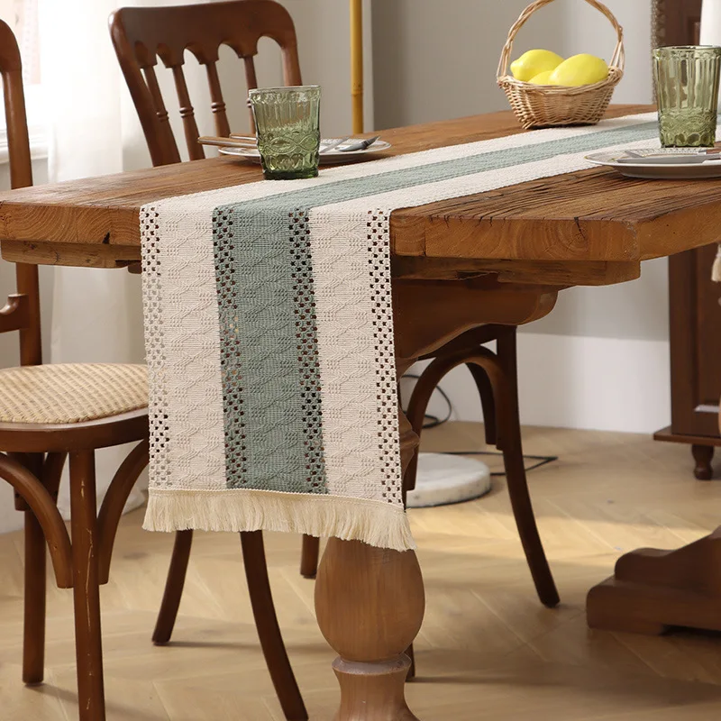 

Полиэстер/хлопковая геометрическая дорожка для стола