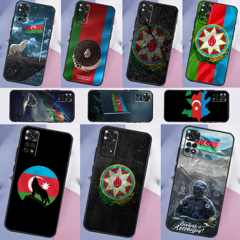 Чехол с флагом Азербайджана для Xiaomi Redmi Note 11 10 12 8 9 Pro 8T 9S 10S 11S 10A 10C 12C 9C чехол