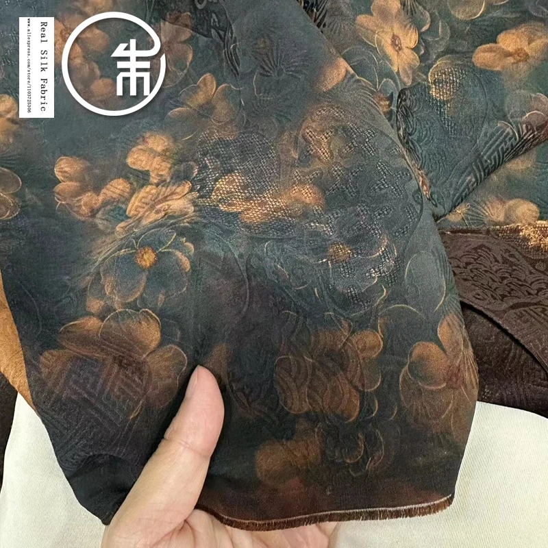 Высокое качество синий фон цветочный настоящий шелк геймпад 100% натуральный