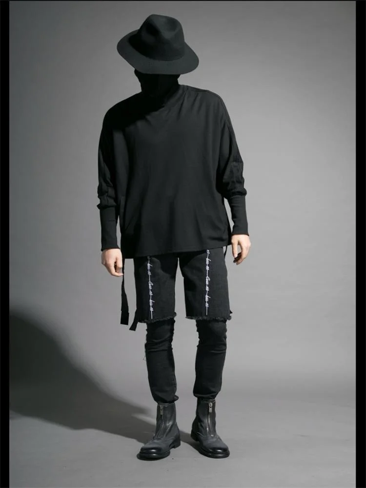 Мужской простой короткий свитер большой весенне-осенний индивидуальный дизайн