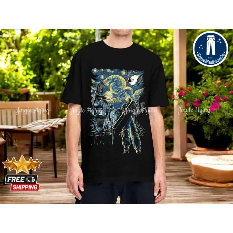 Футболка Звездный мако-реактор унисекс рубашка Final Fantasy 7 модный дизайн с рисунком