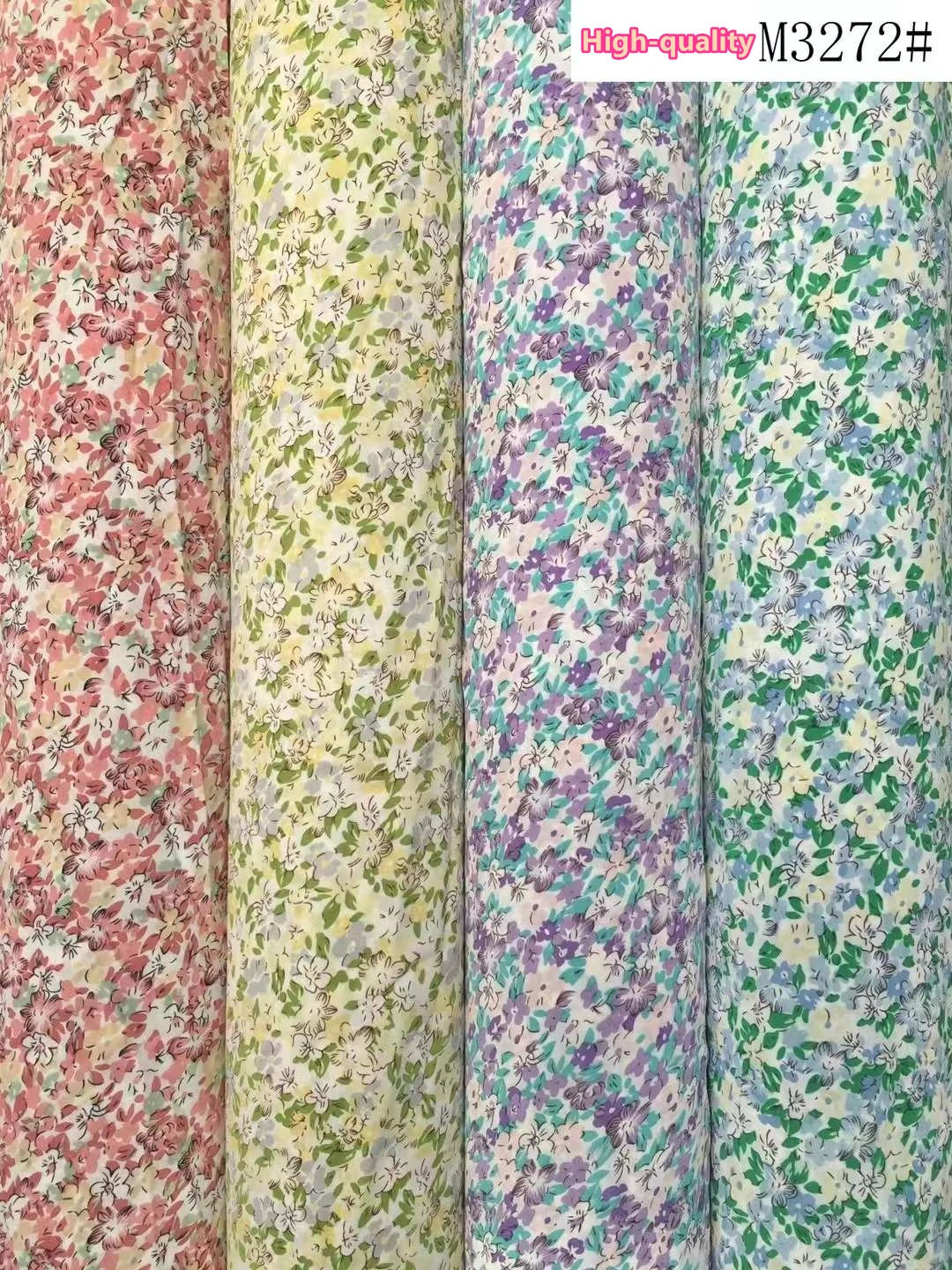 

M3272 Flowers Print Sewing Polyester Fabric Clothing Shawl Scarf Curtain Tablecloth DIY Handmade Products