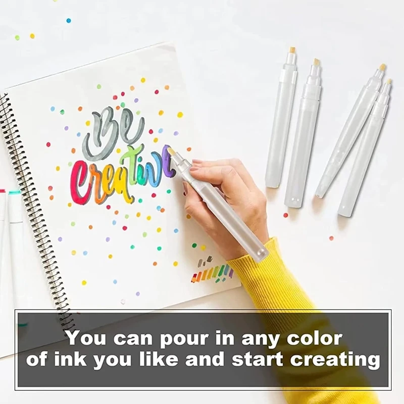 6 шт. пустые Заполняемые маркеры для рисования круглые поворотные Набор