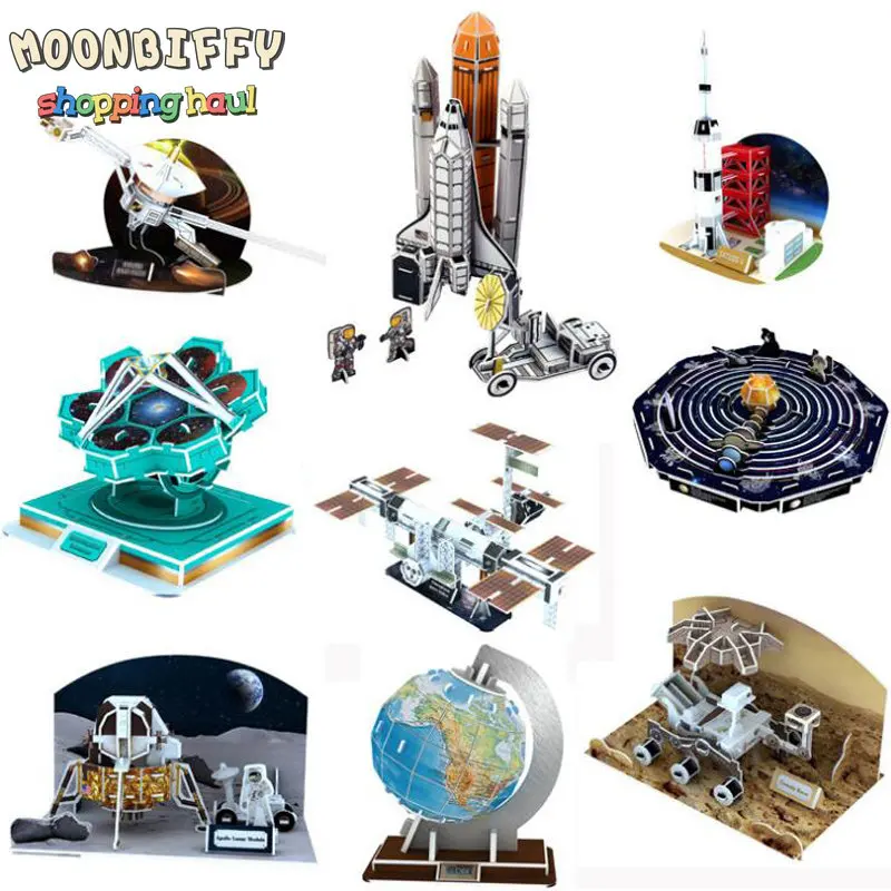 

Classic Jigsaw DIY 3D Puzzle Space Detector Aerospace Model Assembled Building Model Puzzle Toys for Children Astronomy Fans