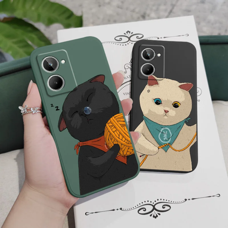 

Woolen Cat Case For OPPO Realme 10 10T 9 9i 8 8i 7 7i 6 Pro Plus C31 C30 C35 C11 C12 C15 C20 C21Y C25 S 4G 5G 2021 2020