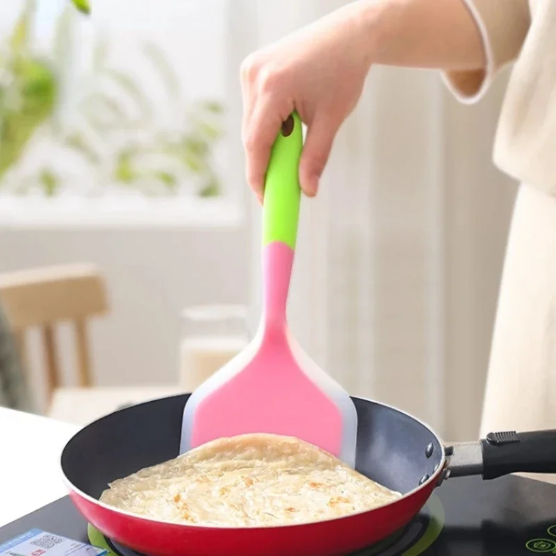 

Silicone Pancakes Shovel Wide Spatula Turner Nonstick Fried Shovel Fish Spatula Silicone Wide Flexible for Cookware Egg Cookie