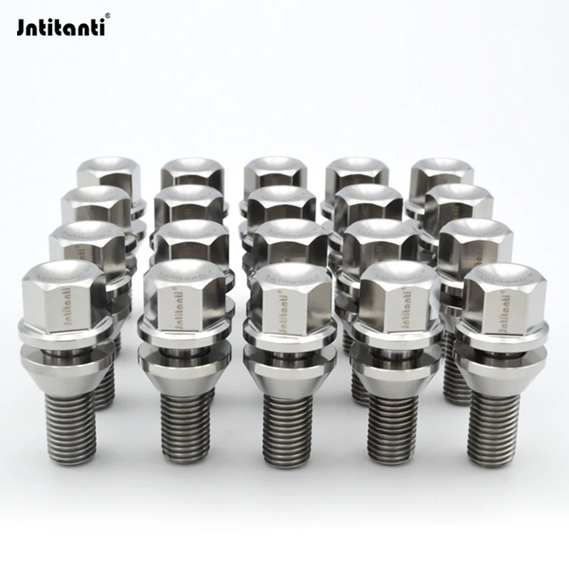 Титановый болт с наконечником колеса Jntitanti Gr5 M14x1 5x28-45 мм со свободной конусной